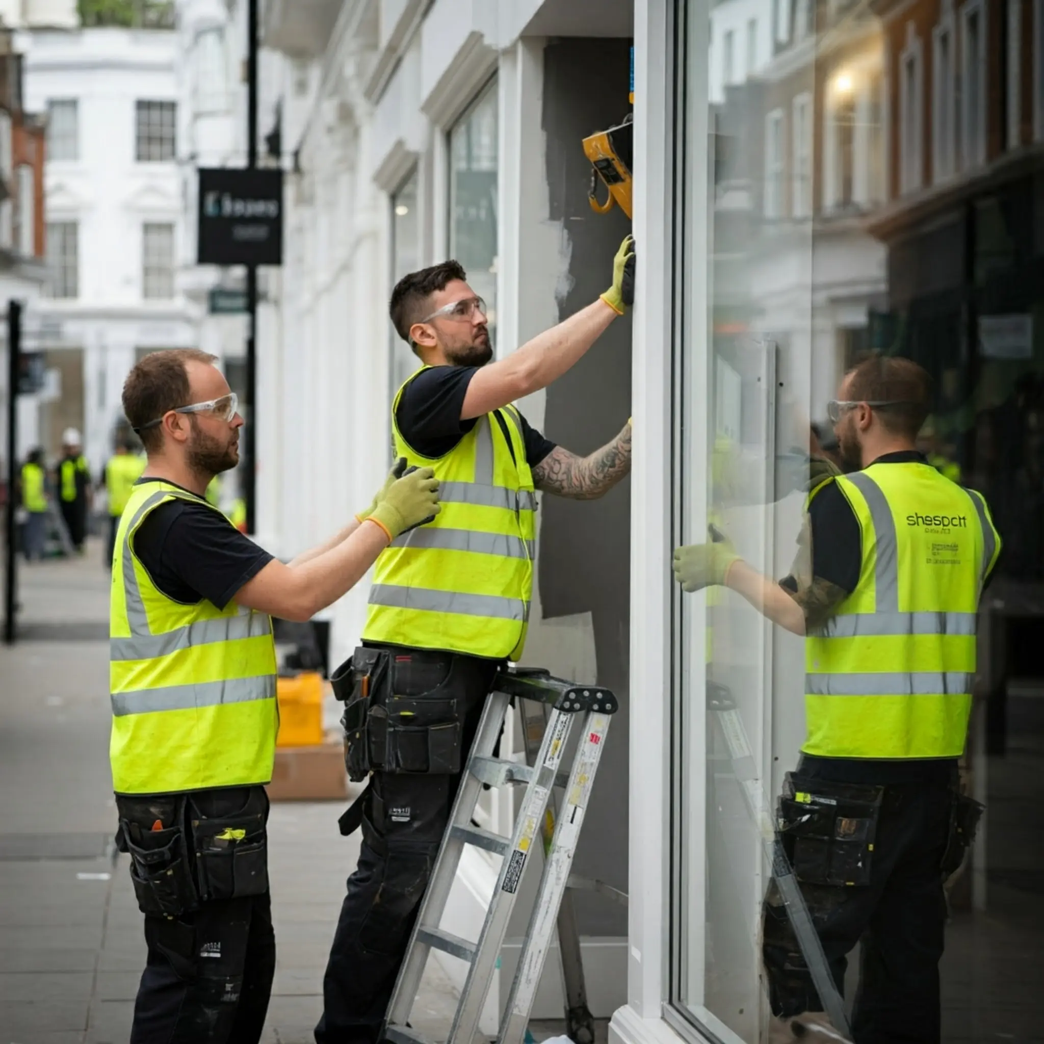 Modern shop front installation